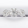 18ct White Gold 1.00ct Trilogy Cluster Diamond Engagement Ring