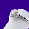 9ct White Gold .25ct Cushion shaped Princess & Brilliant cut Diamond Ring
