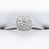 9ct White Gold .25ct Cushion shaped Princess & Brilliant cut Diamond Ring