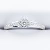 18ct White Gold .25ct Cluster with Diamond set Shoulders