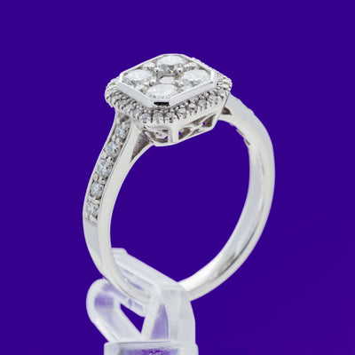 18ct White Gold 1.10ct Round Brilliant Diamond Engagement Ring
