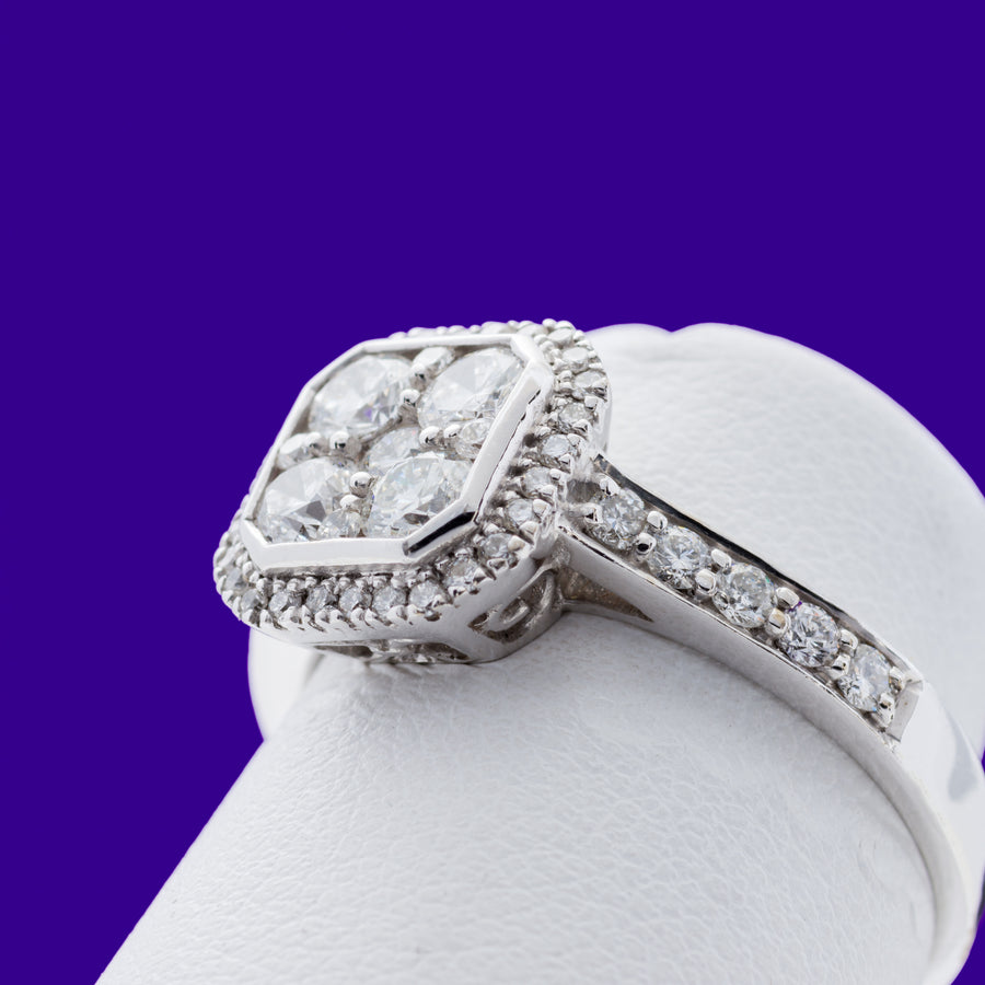 18ct White Gold 1.10ct Round Brilliant Diamond Engagement Ring