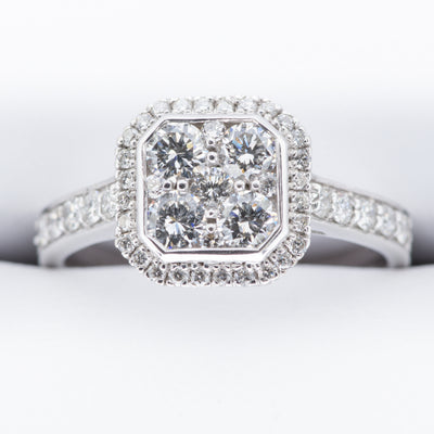 18ct White Gold 1.10ct Round Brilliant Diamond Engagement Ring