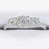 9ct White Gold .31ct Trilogy Cluster with Channel set shoulders