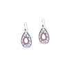 OPEN TEAR DROP STONE SET DROP EARRING