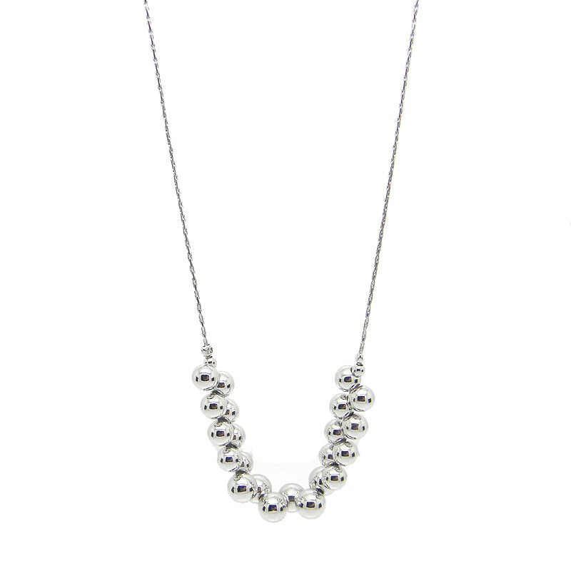 STERLING SILVER MULTI POLISHED BOLAS NECKLET