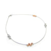 STERLING SILVER & ROSE GOLD PLATED BOLAS OMEGA NECKLET