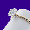 9ct Yellow Gold .33ct Solitare Cluster Diamond Ring