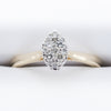 9ct Yellow Gold .25ct Marquise shaped Cluster Diamond Ring
