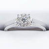 9ct White Gold .25ct Solitare Halo Cluster Diamond Ring