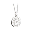 STERLING SILVER HISTORY OF IRELAND ROUND DISC PENDANT ON A CHAIN