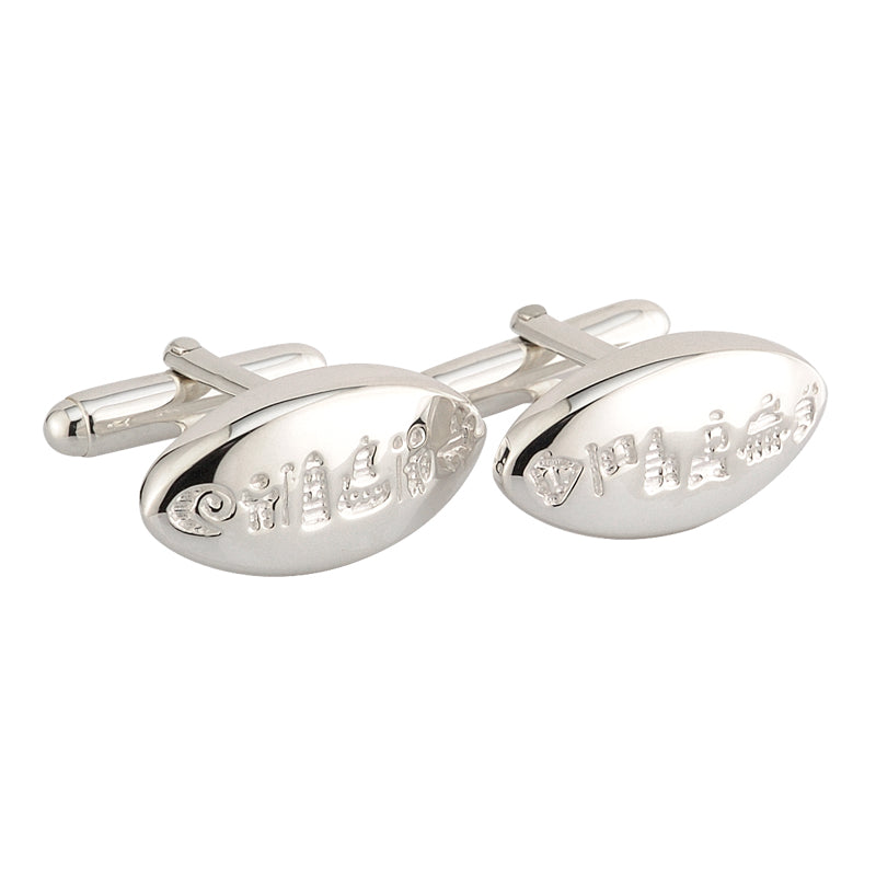 STERLING SILVER HISTORY CUFFLINKS