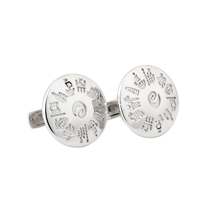 STERLING SILVER HISTORY CUFFLINKS