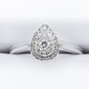 9ct White Gold .25ct Pear shaped Cluster Diamond Ring