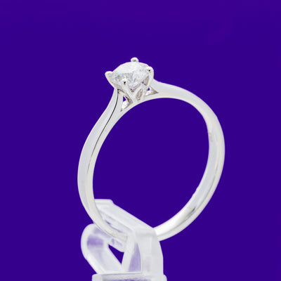 18ct White Gold .41ct Round Brilliant cut Solitaire Diamond Ring