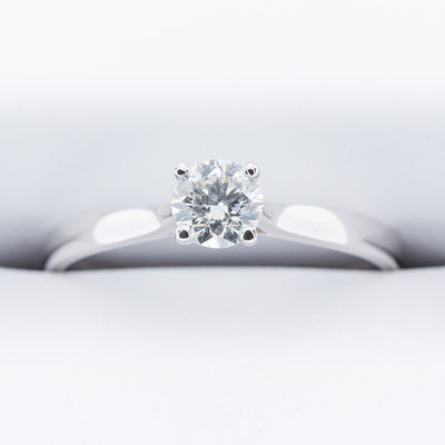 18ct White Gold .41ct Round Brilliant cut Solitaire Diamond Ring